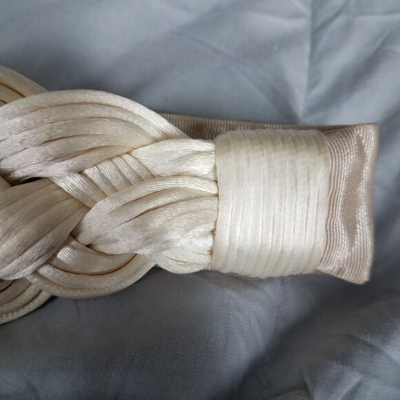 Vintage Carolyn Tanner Braided Belt White Cottagecore Boho Feminine Small XS - Picture 4 of 13